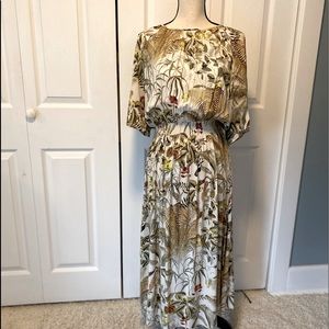 H&M cotton dress what fun! Med . Off white print